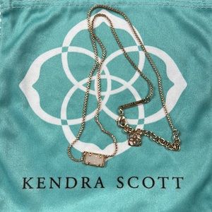 Kendra Scott | Rose Gold chain, Opal color bar stone necklace